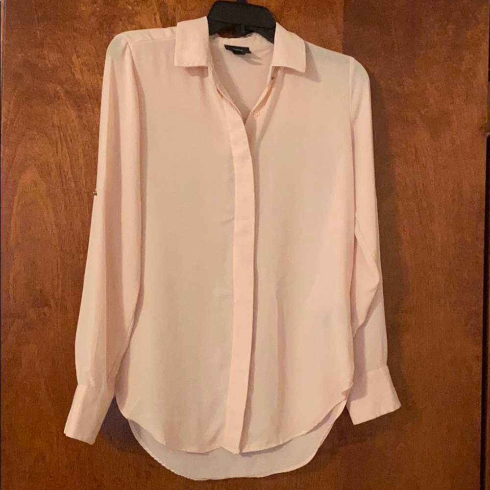 Light pink button down blouse